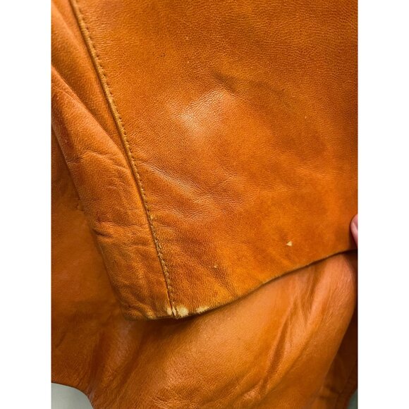 1970s True Vintage Californian Mens/Unisex Leather Jacket Size 42 Retro Western - Picture 12 of 12